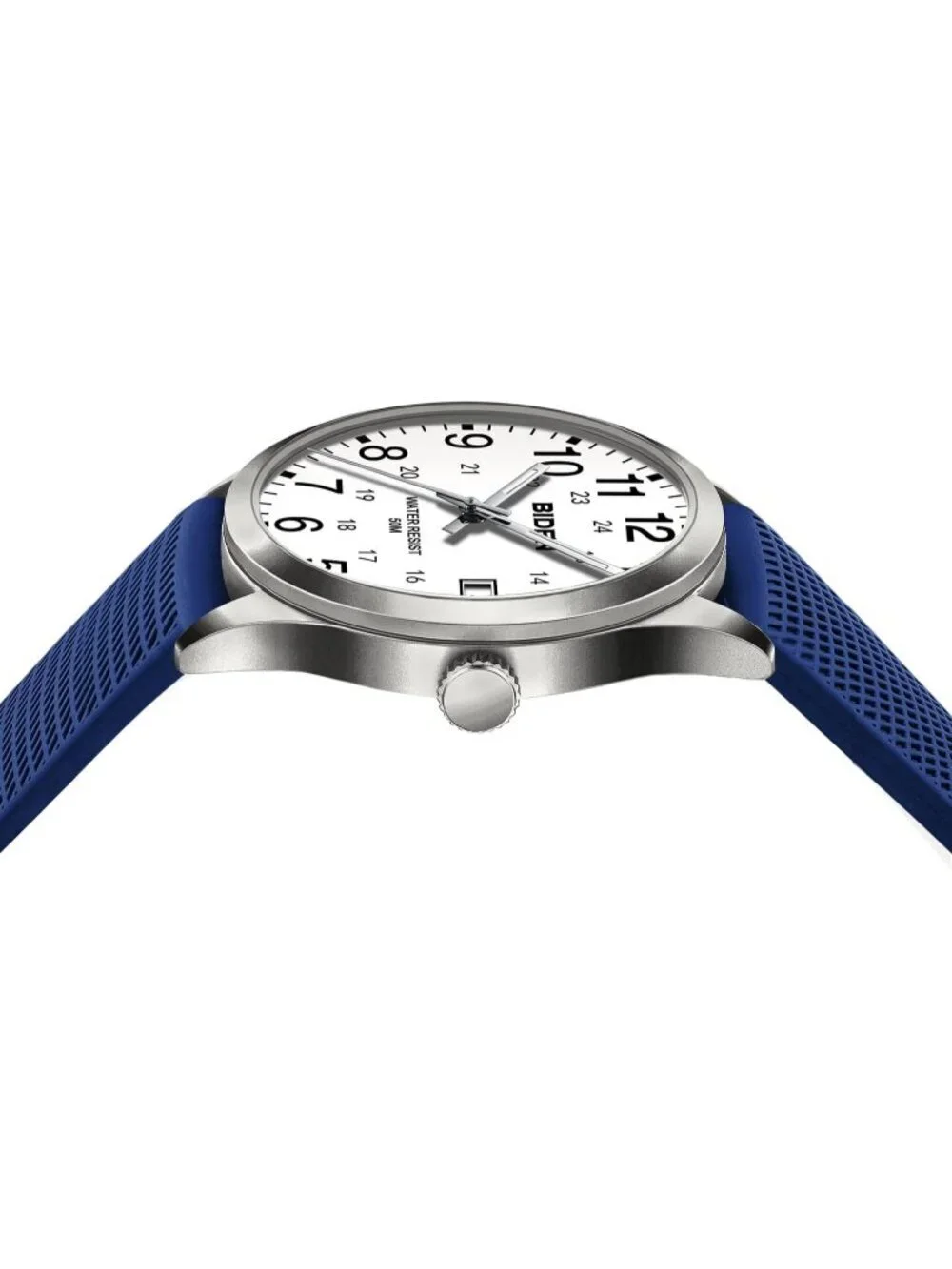 Men Blue White Analog Quartz Unisex Medical Professionals Waterproof Nurse Watch